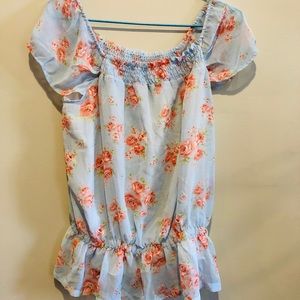 Floral chiffon top